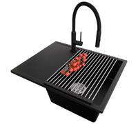 PRIMAGRAN Fregadero Granito al Mueble 45cm + Grifo, 62x50cm