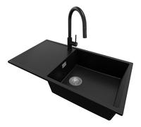 PRIMAGRAN Fregadero Granito al Mueble 60cm + Grifo, 90x50cm