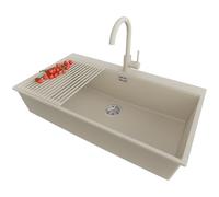 PRIMAGRAN Fregadero Granito al Mueble 90cm + Grifo, 88x50cm