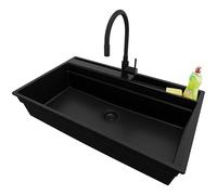 PRIMAGRAN Fregadero Granito al Mueble 90cm + Grifo, 88x53cm