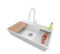 PRIMAGRAN Fregadero Granito al Mueble 90cm + Grifo, 88x53cm