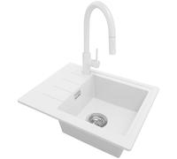 PRIMAGRAN Fregadero Granito Blanco - Copenhague Easy, 55x44cm