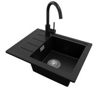 PRIMAGRAN Fregadero Granito Negro - Copenhague Easy, 55x44cm