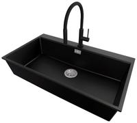 PRIMAGRAN Fregadero Granito Negro - Oslo 90 Top, 88x50cm