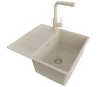 PRIMAGRAN Fregadero Granito Todo Beige - Copenhague Top, 55x50cm