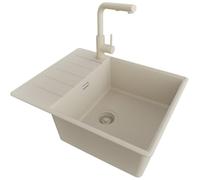 PRIMAGRAN Fregadero Granito Todo Beige - Copenhague Top, 62x50cm