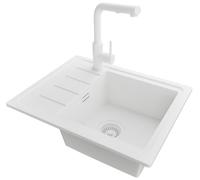 PRIMAGRAN Fregadero Granito Todo Blanco - Copenhague Easy, 55x44cm
