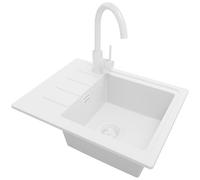 PRIMAGRAN Fregadero Granito Todo Blanco - Copenhague Easy, 55x44cm