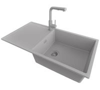 PRIMAGRAN Fregadero Granito Todo Gris - Ibiza, 90x50cm