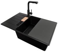 PRIMAGRAN Fregadero Granito Todo Negro - 0, 78x50cm
