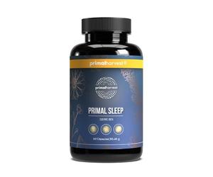 Primal Harvest Sleep - Mezcla natural con apigenina, L-triptófano, manzanilla y valeriana - Mezcla de hierbas como alternativa a la melatonina - Fabricado en Alemania