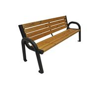 Primario Grande Banco de Jardín, Escandinavo - Madera de Acacia Clara - Acero Aleado - 2 Personas - 150x40x43 cm - 40 kg - Resistente a la Intemperie - Fácil Montaje - 350 kg de Capacidad de Carga
