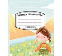 Primary Composition Notebook Grades K-2 | Half Page Solid Ruled and Red Dotted lines with Picture Space | Colorful Mountain Flowe Place Theme | ... Journal for Kids Ages 5-8 Specially girls