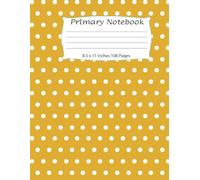 Primary Composition Notebook: Polka Dots Primary Story Journal, Grades K-2 Composition School Exercise Book / School Exercise Book: Pages with a blank picture space on the top half