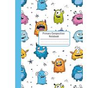 Primary Journal for K-2 Kids - Monster-Themed Writing and Drawing Notebook - Handwriting Practice with Picture Space, Wide Ruled and Dotted Midline - Kindergarten Composition Book - 7.44 x 9.69 in
