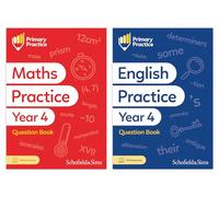 Primary Practice Maths and English Year 4 Question Book Bundle, Ages 8-9