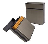 Primasage 2 Piezas Pitilleras para Cigarrillos, Metal Cigarette Case, Aluminio Plástico Proceso Cajetillas para Cigarrillos, Portatil Pitilleras Cigarrillos para Fumadores