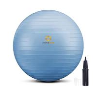 primasole - Pelota de Ejercicio para Equilibrio, Estabilidad, Fitness, Entrenamiento, Yoga, Pilates, en casa, Oficina y Gimnasio, 75 cm, Gris pálido