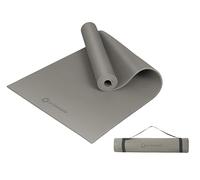 primasole Tapete de yoga con correa de transporte para yoga, pilates, fitness y entrenamiento en el suelo en casa y gimnasio, 1/4 de grosor (color marrón tierra gris) PSS91NH004A