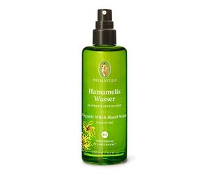 PRIMAVERA Agua vegetal Hamamelis bio 100 ml - Poder vegetal natural - Botella de cristal - Hidrolato, Spray Corporal, Aromaterapia, Revitalizante, Terrestre - Vegana