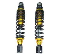 Primavera Amortiguador Motocicleta 1 Par De Amortiguadores Traseros Ajustables Con Amortiguación Incorporada Para Scooter Eléctrico(Yellow fork 290mm)