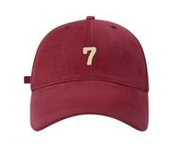 Primavera/Big Head Soft Top 7 Digital Solid Tongue Hat Baseball Hat Snapback Cap Black Cowboys, rojo, Talla única