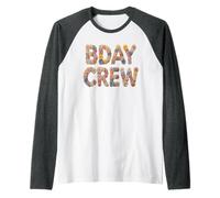 Primavera Cumpleaños Bday Crew Girl Flowers Sister Made In 1986 Camiseta Manga Raglan