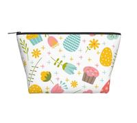 Primavera De Pascua con Flores Y Huevos, Bolsa de artículos de tocador Bolsa de Maquillaje Bolsa de cosméticos Bolsa de artículos de tocador de Viaje portátil