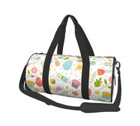 Primavera De Pascua con Flores Y Huevos, Bolsa de Viaje de Gran Capacidad, Bolso Redondo, Bolsa de Viaje Deportiva, Bolsa de Mano, Bolsa de Fitness