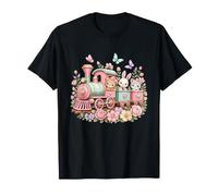 Primavera Pascua Conejo Tren Conejo Flor Camiseta