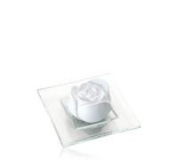 Primavera Piedra Difusora Flor de Rosa con Plato de Cristal Difusor de aromas 1 piezas