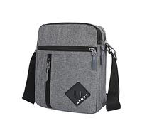 Primavera, verano, otoño e invierno, con cremallera, de lona, para hombre, con un solo hombro, bolsa de mensajero, bolsa deportiva sobre el hombro para mujer, gris, Talla única