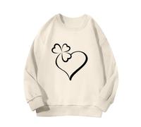 Primavera y Otoño Nueva Moda Cute Print Comfortable Version of The Girls Printed Sudadera Pelele Niño Recién Nacido, beige, 10-11 años