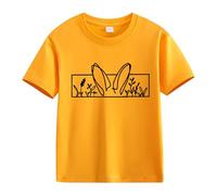 Primavera y Otoño Nueva Moda Cute Print Comfortable Version of The Girls Printed T Shirt Baby 1 Año, amarillo, 3-4 años