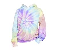 Primavera y otoño Nuevos niños Tie Dye Sudadera con Capucha Estampada 3D Sudadera con Capucha de Manga Larga con Bolsillo Sudadera con Capucha de Manga Larga Sudaderas Partido A Partido Sudadera