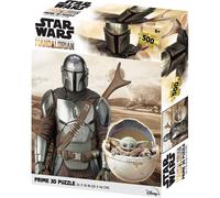 Puzle lenticular prime 3d 500 piezas the mandalorian el mandaloriano mando & grogu en capsula