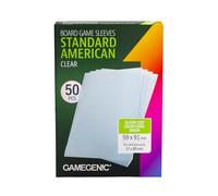 Prime Board Game Sleeves, paquete de 50 fundas extra transparentes, fundas de cartas de 59 x 91 mm, optimizadas para juegos de cartas estadounidenses estándar, protección de cartas premium, código de