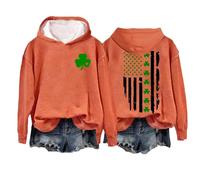 Prime Deals of The Day Today Only Gefuetterter Hoodie Damen Business Pullover Elegant Frauen Hoodie Schwarz Teenager Streifen Pullover Damen Hoodie mit Reissverschluss Damen Beige, #4-naranja, M