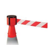 PRIME JJ DB-645XS - Señalización Tensa cono Con Cinta De Poliéster Retráctil Rojo De 5 Mtro. 28x8 cm