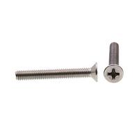 Prime-Line 9121298 Tornillos de máquina, métricos, cabeza plana, Phillips Drive, M5-0.8 X 8 MM, acero chapado en zinc, paquete de 25