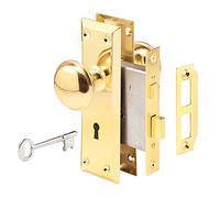 Prime-Line E 2293 Reemplazo de juegos de cerraduras antiguas rotas y más, se adapta a puertas interiores de 1-3/8"-1-3/4", Brass, 1-3/8 in. x 1-3/4 in