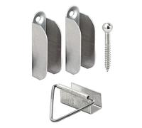 Prime-Line L 5770 Mill Finish, Colgador de Pantalla y pestillo, Paquete Individual, Aluminio