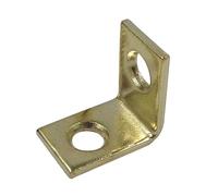 Prime-Line MP11375-4 Corner Bracket 3/4 In. Steel Construction Brass-Plated L-Angle (4 Pack)