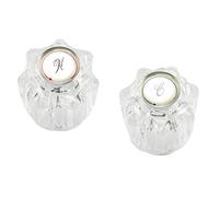 Prime-Line MP54260 Asas universales para Grifo Caliente y frío, 1-5/8 Pulgadas. Altura, acrílico Transparente, Paquete de 2, Farblos