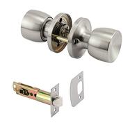 Prime-Line MP65023 1 Pomo de paso, se adapta a 2-3/8 pulgadas y 2-3/4 pulgadas de reverso, tulipán, cromo satinado, 1 juego
