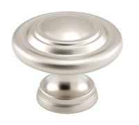 Prime-Line MP7372 Bi-Fold Door Knob 1-11/16 in. Outside Diameter Diecast Satin Nickel Plated (2-Pack) MP 7372