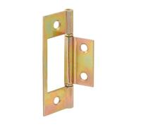 Prime-Line N 6656 Bi-Fold Door Hinges, Non-Mortise Style, Brass Plated (2 Pack)