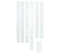Prime-Line productos U 11026 Jamb Kit de refuerzo y reparación, 59 - 1/2 "instalado, construcción de acero, color blanco