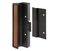 Prime-Line Products C 1073 - Juego de manijas para puerta corredera, aluminio negro, 1 paquete