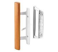 PRIME-LINE Products C 1204 - Juego de vidrio corredizo - Reemplaza las manijas de puerta viejas o dañadas rápida y fácilmente - Color blanco fundido, mortaja/estilo gancho (se adapta a agujeros de